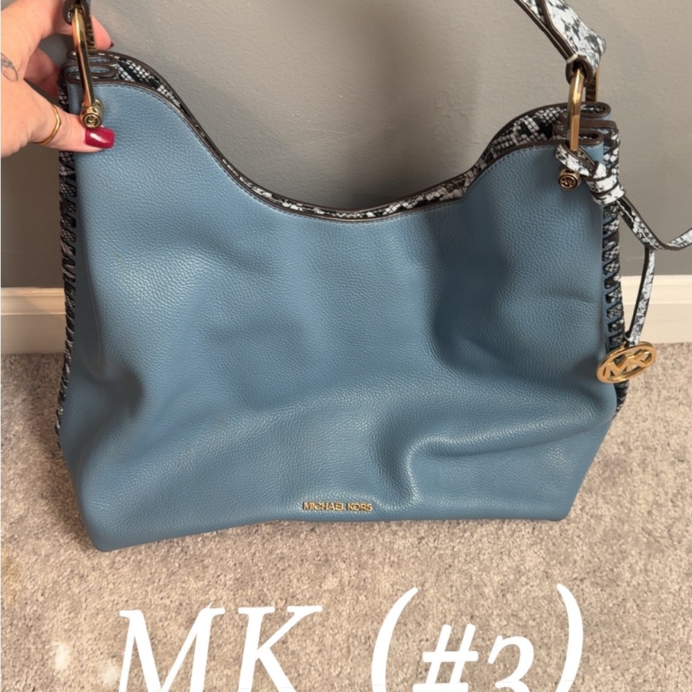 Michael Kors Slate Blue Shoulder Bag